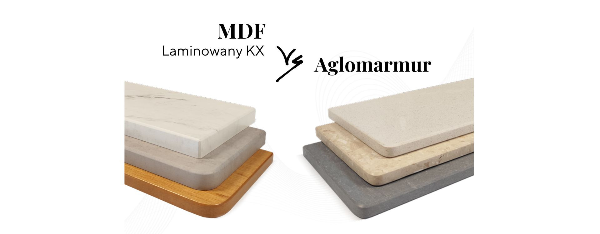 Parapety z MDF cz Aglomarmuru?